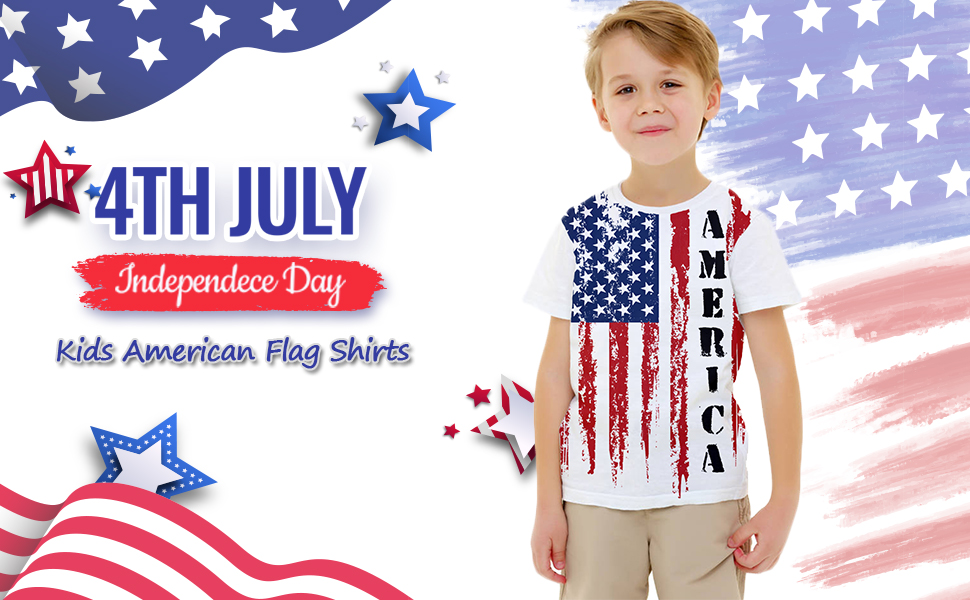 Toddler Boys Girls 4th of July T-Shirt