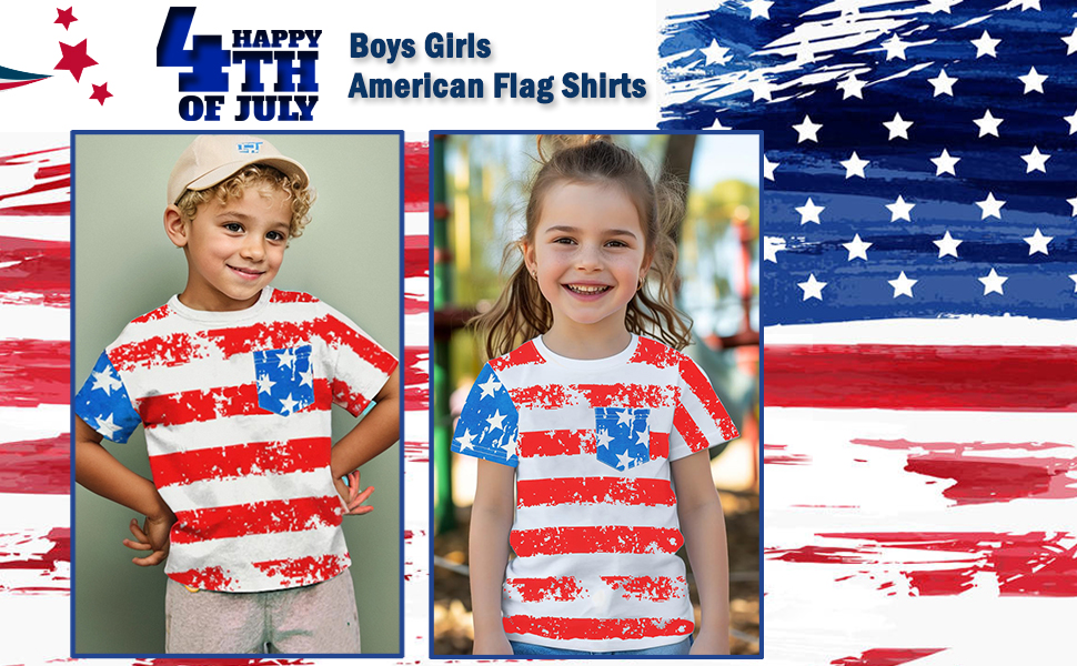 Kids American Flag Tees