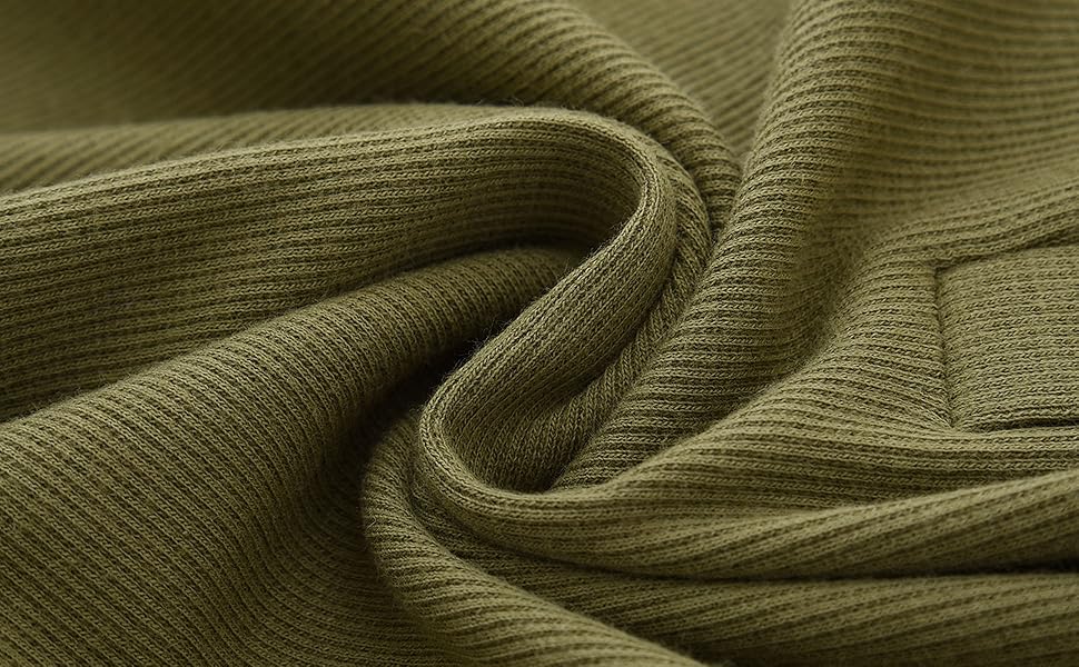  luxurious soft and smooth texture of ribbed knit cotton-blend fabric