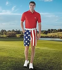 4th of july patriotic american usa golf shorts men