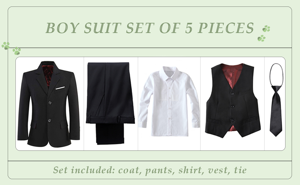 5 pieces suits