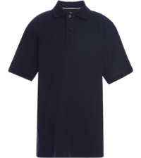 navy polo on white background