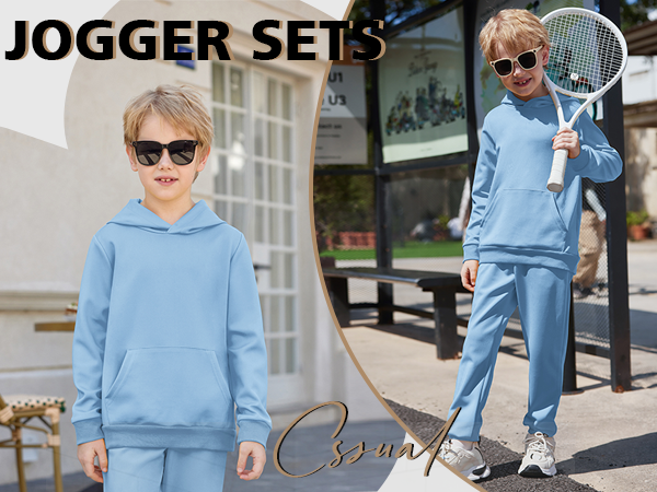 Boys 2 Piece Sweatsuit Hoodies Sweatshirt and Pants Set