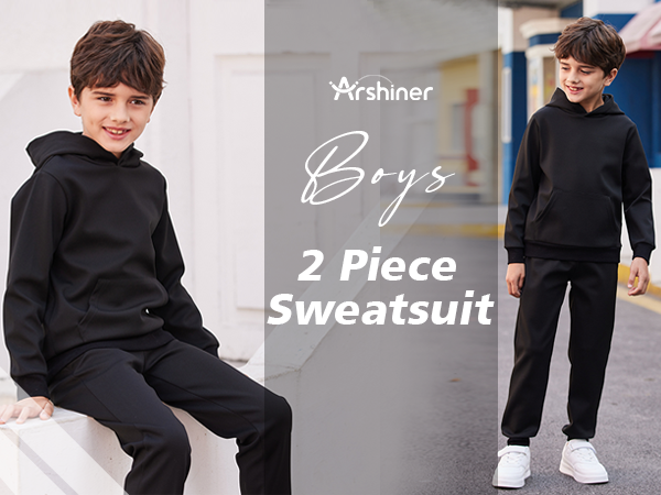 Boys 2 Piece Sweatsuit Hoodies Sweatshirt and pants set