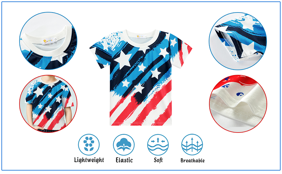 kids 4th of july independence day clothes usa flag top for memorial day