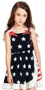 Girls 4th of July Dress Sleeveless