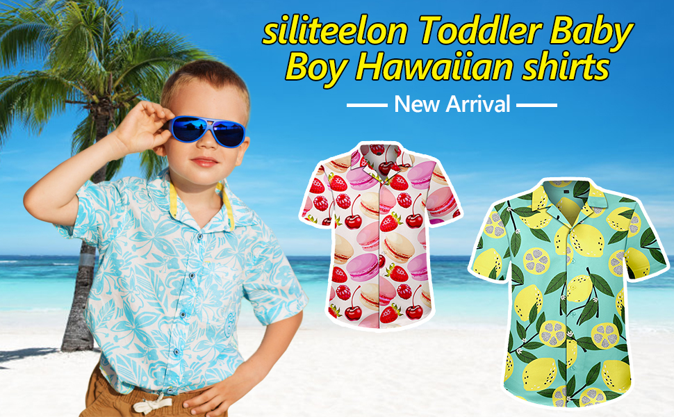 Boys Hawaiian Button Down Shirts