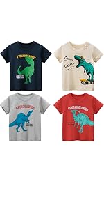 4-Pack Boys Dinosaur T-shirts