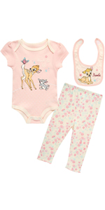 Disney Baby Girls 3 Piece Layette Set