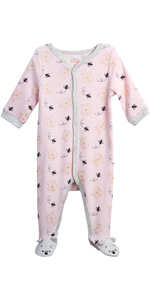 Disney Baby Girls’ Sleep N’ Play Footie