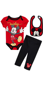 Disney Baby Boys'' 3 Piece Bodysuit Layette Set