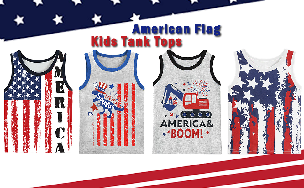 boys American flag shirts