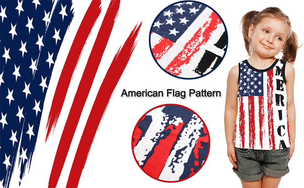 Boys American flag tank