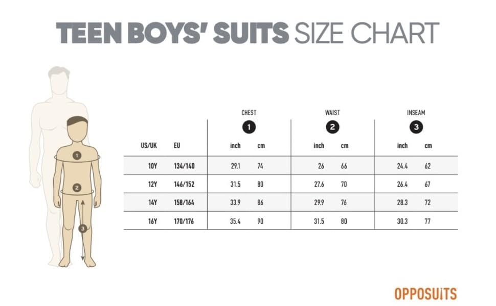 Size Chart (Teen)Boys'' Suits and Tuxedo''s