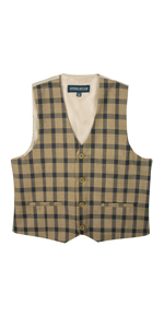 Brown Checkers Formal Vest