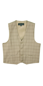 Beige Checkers Vest