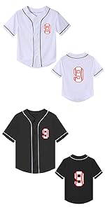 9th birthday shirt baseball jersey boy girls