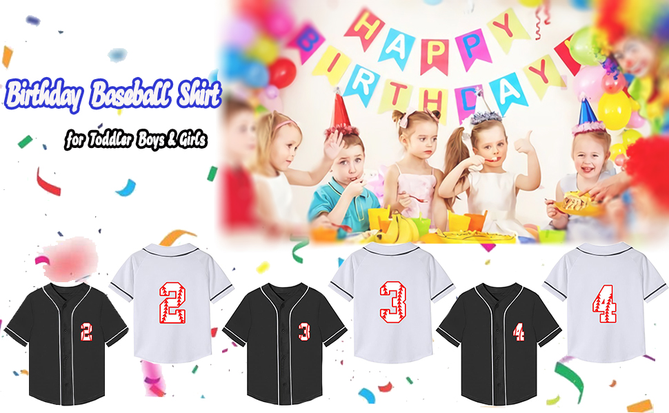 toddler boys girls baseball shirt birthday shirt short sleeve bithday gift