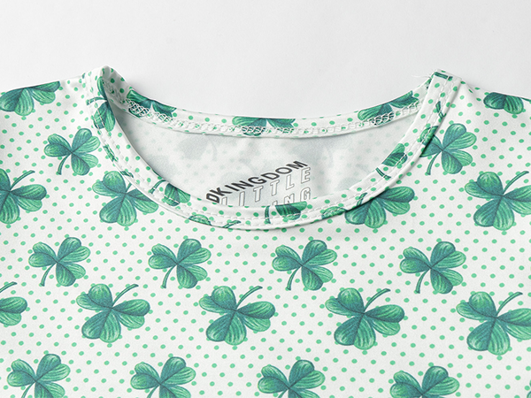 kids green clover tshirt