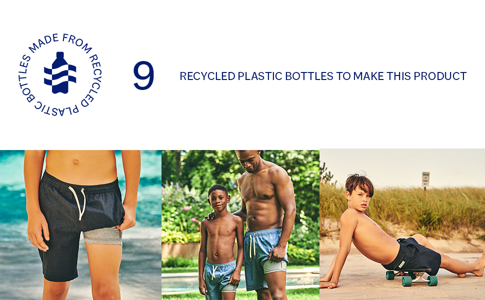 kids one short - 9 recycled plastic bottles to make this product