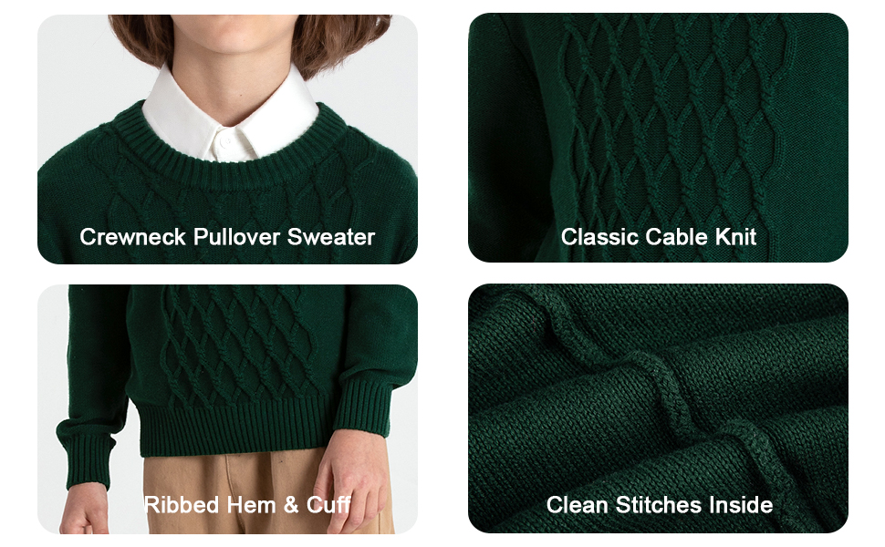 cable knit kids sweater