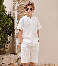 Boys linen Short Set