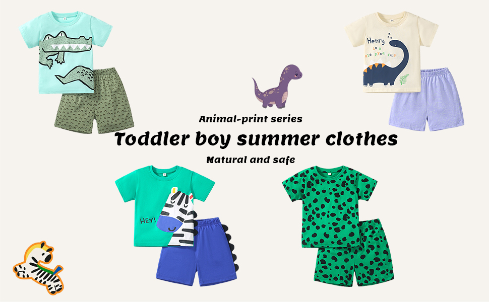 More colors of boy summer clothes