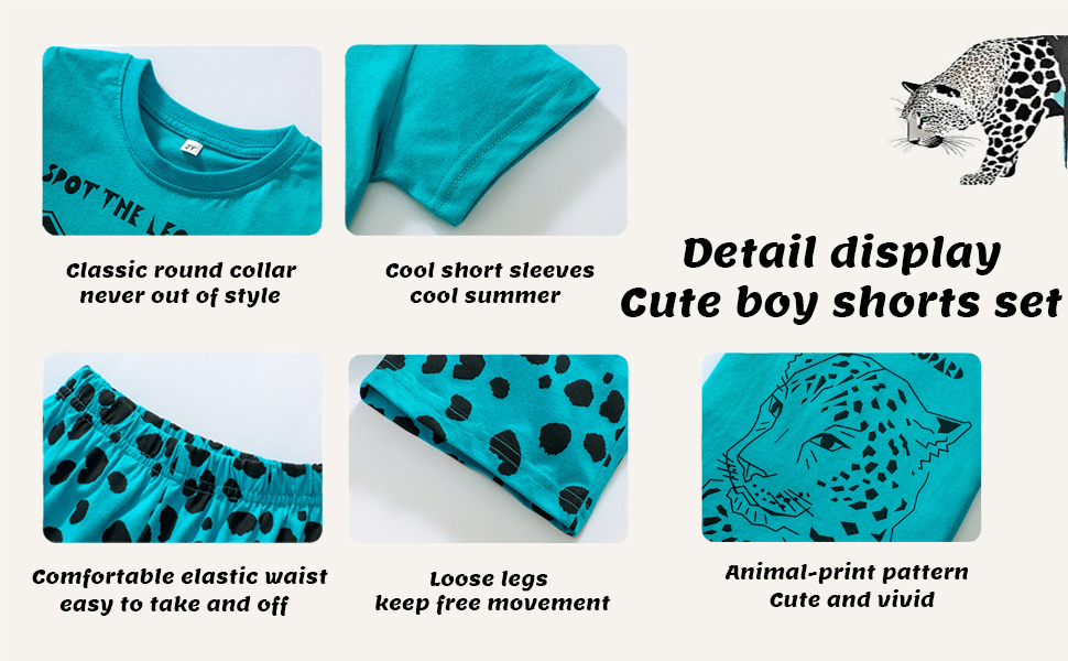 Details of cute boy shorts set