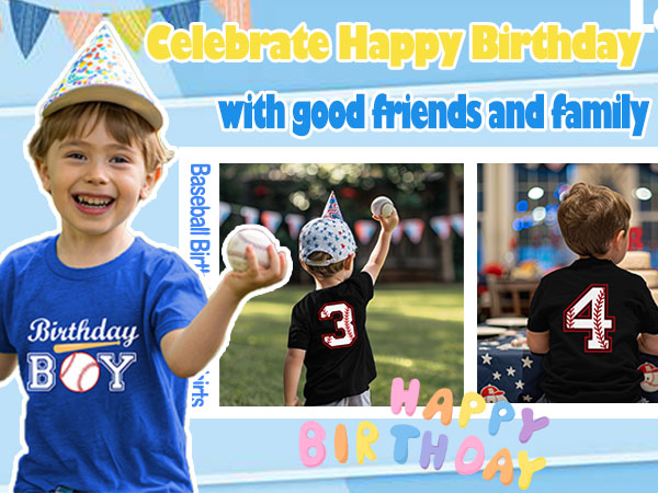 birthday boy shirts baseball birthday boy tshirts 2 3 4 5 6 years birthday outfit