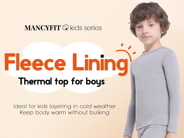 Fleece Lining Thermal Underwear for Boys