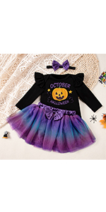 3Pcs Baby Girl Halloween Outfit