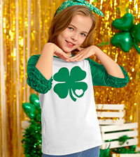 Girls Irish Ruffle Top