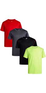 Pro Athlete Boys’ Athletic T-Shirt – 4 Pack