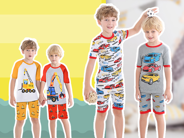 boy Short Sleeve Pajamas Summer