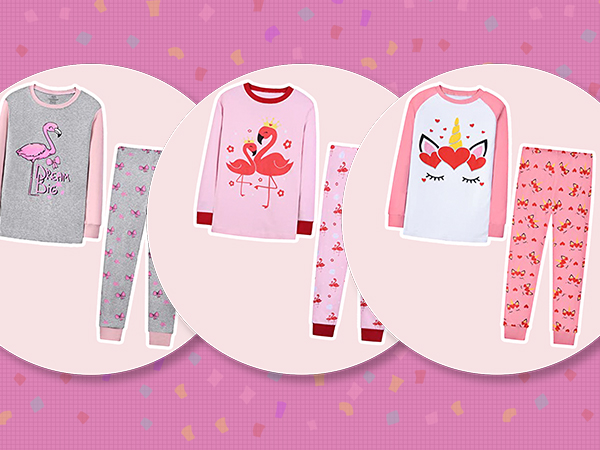 girls Long Sleeve Pajamas