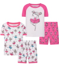 Girls Short Sleeve Pajamas