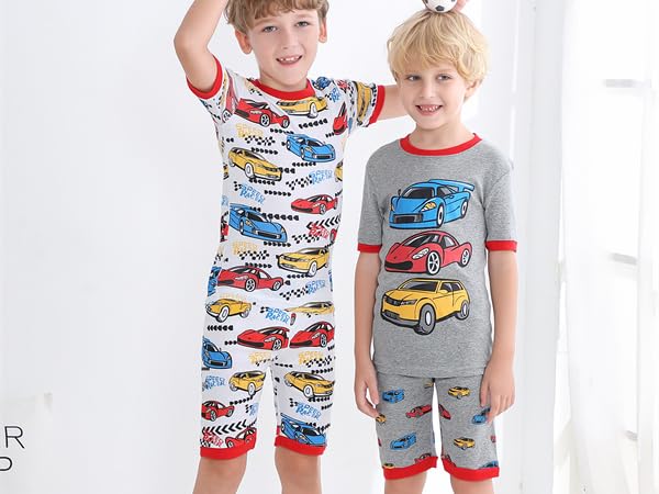 Boys Short Sleeve Pajamas