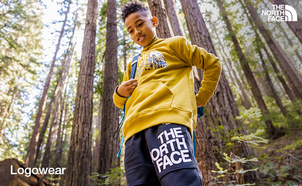 The youth logowear collection from The North Face has classics they''ll wear all year long.