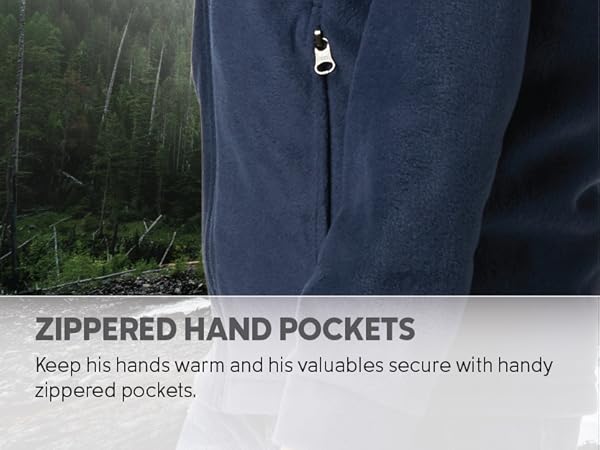 Jacket with zippered pockets