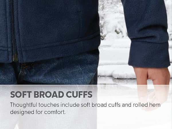 Coats with cozy cuffs