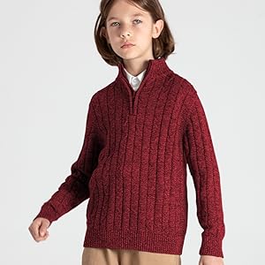 boys quarter zip sweater