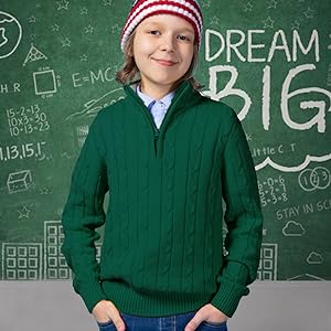 boys green sweater