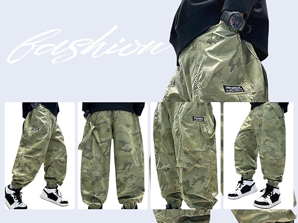 Army green camouflage pants Fashion cargo pants