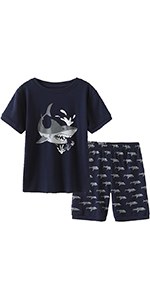 shark pajamas boy summer pjs for boys boys pajama shorts size 12-14  youth pajamas size 14-16 boys