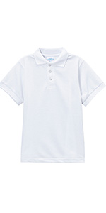 unik White Boys Polo Shirt Uniform