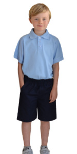 Boys Uniform Shorts Elastic waist band