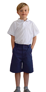 Boys uniform Shorts adjustable band