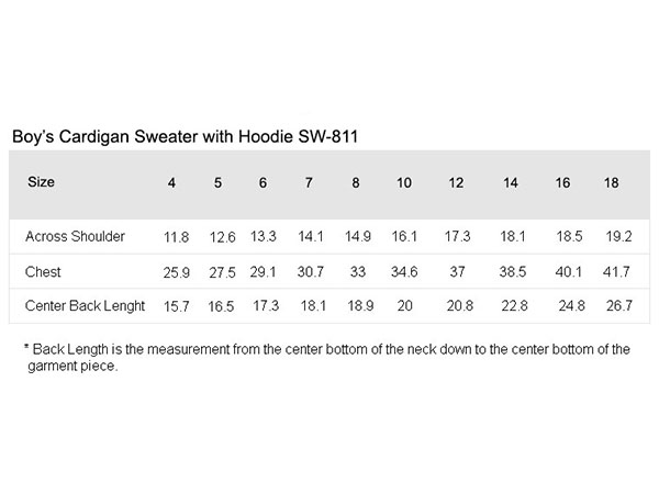 SW-811 - Size Chart - Mobile