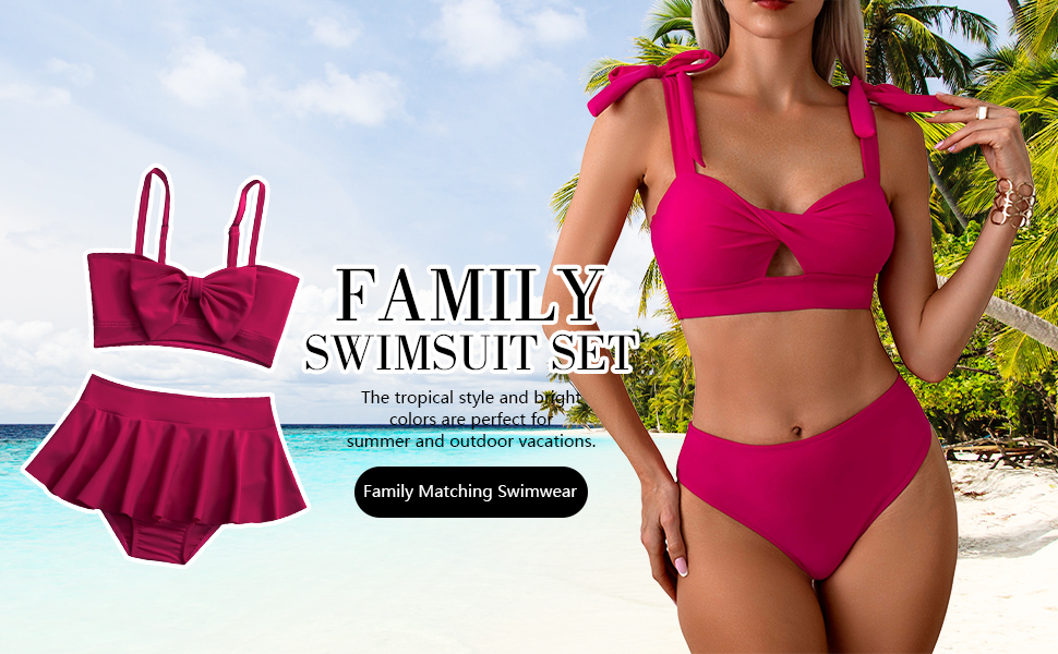 family swimsuits matching set