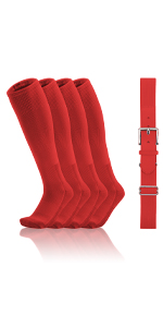 SOCK-RED 5-7Y